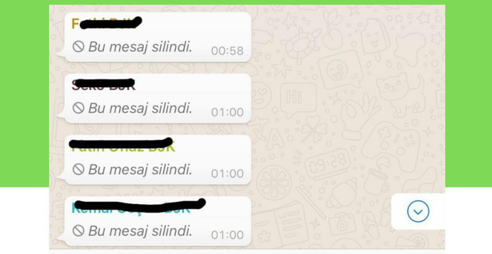 Mesaj attıktan sonra o görmeden silmek... Yaparmısınız bunu çok sık?