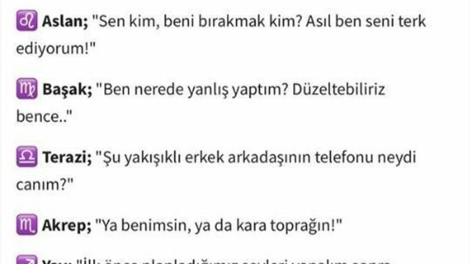 Burçlar terk edilirse neler yapar?