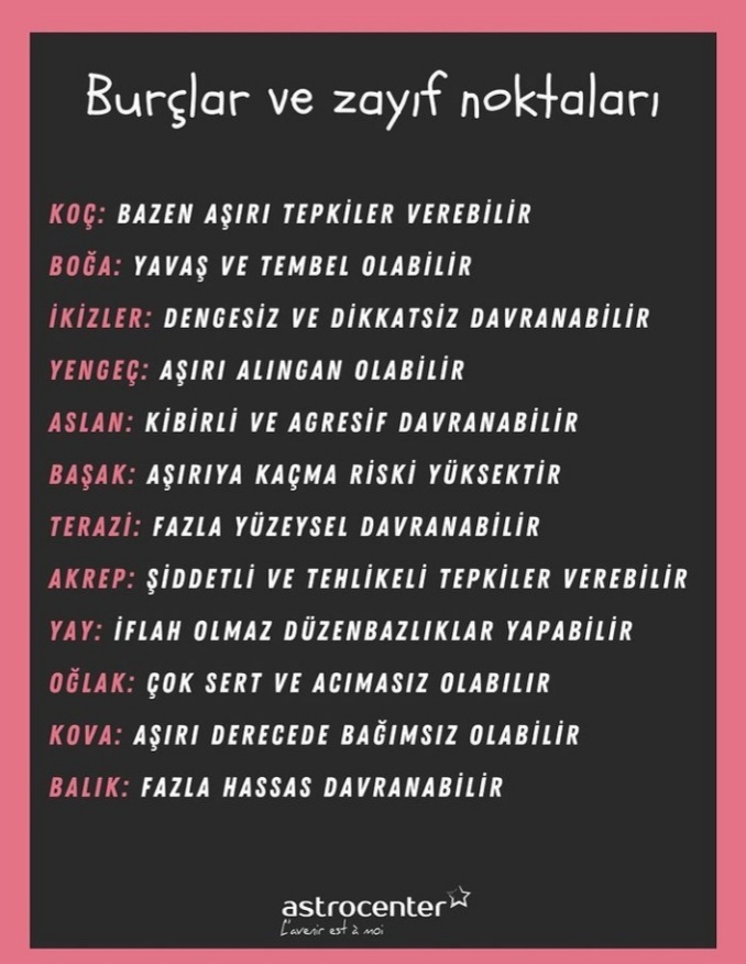 Burcuna göre zayıf noktan ne?