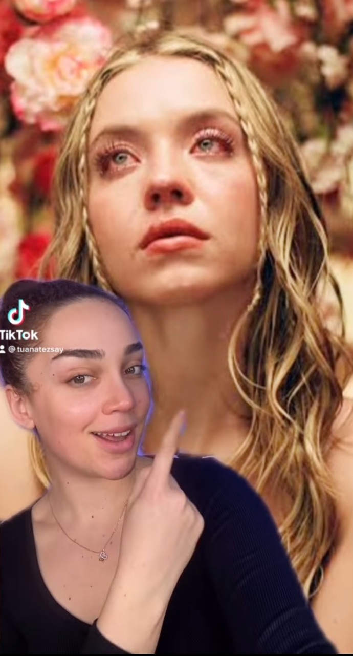Sosyal medya fenomeni Tuana Tezsay Euphoria-Cassie makyajı yaptı. Sizce benzemiş mi?