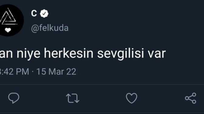 Herkesin sevgilisi varken sizin neyiniz var?