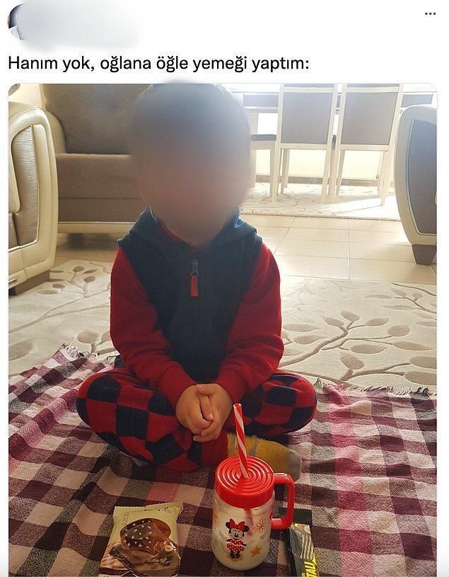 Eşi yokken çocuğuna abur cubur yediren babaya gelen tepkiler haklı mı, gereksiz duyar mı?