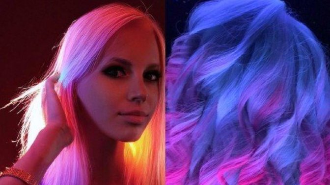 Karanlıkta parlayan neon saçları beğeniyor musunuz?