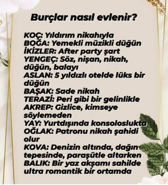 Nasıl bir evlilik planın var peki?