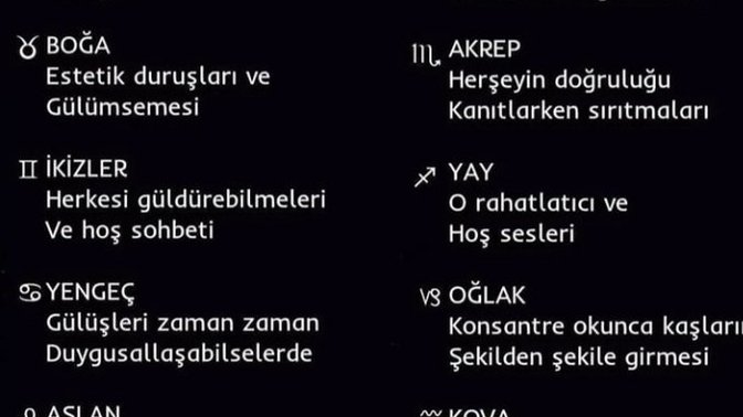 Senin burcun hakkında en tatlı şey nedir?