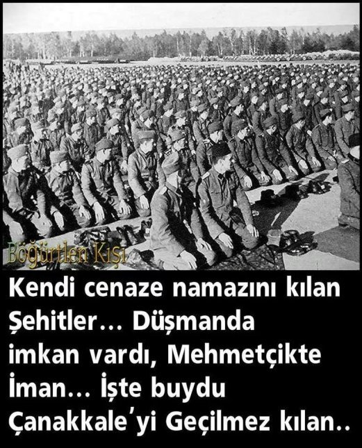 Çanakkaleyi kazandıran Ellerinde Kuran kalplerinde iman değilde neydi?