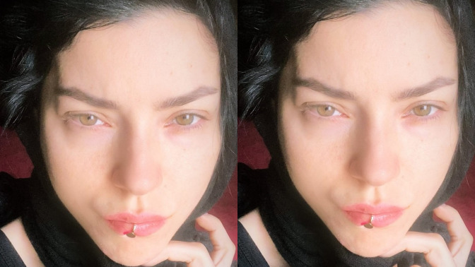 Merve Boluğur dudak piercingi yaptırdı. Sizce yakışmış mı?