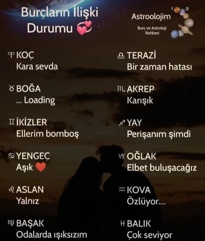 Burcuna göre ilişki durumun nasıl?