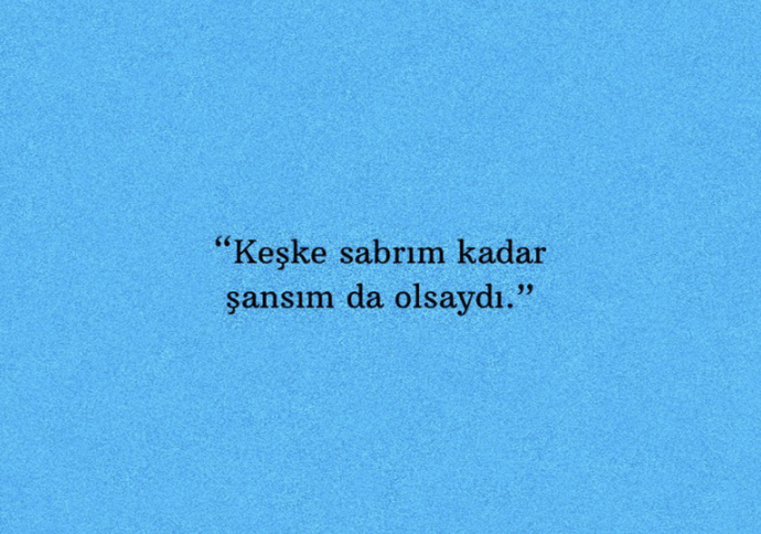 Şans konusunda diyorum evet 🥲🍀😅