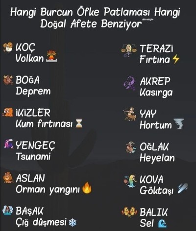 Burcuna göre öfke patlaması hangi doğal afete benziyor?
