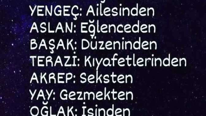 Burcunuza göre si̇z neyden vazgeçemi̇yorsunuz?