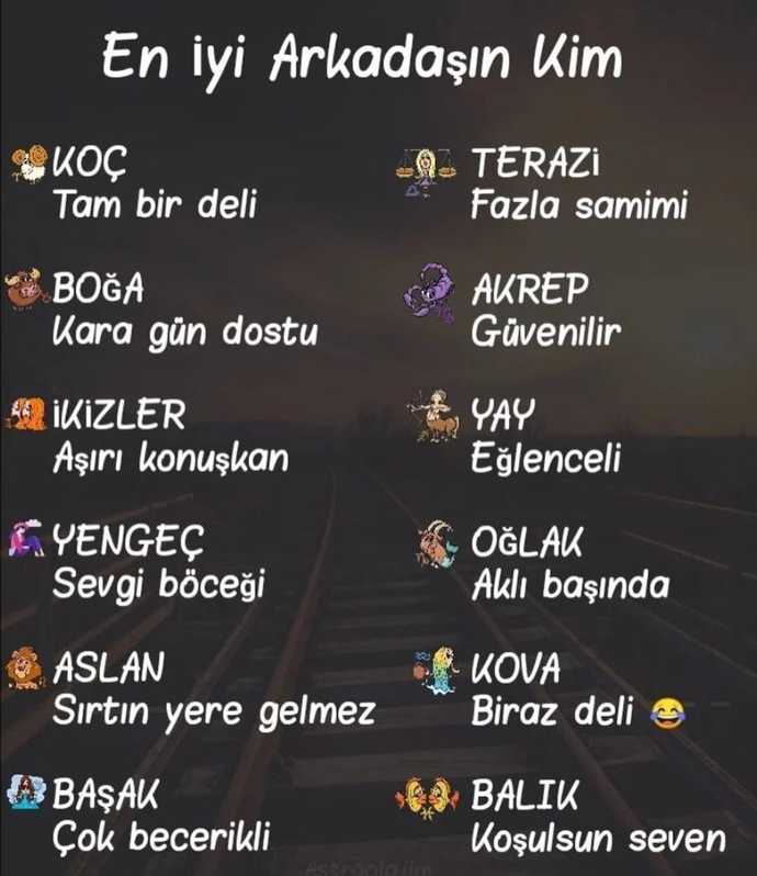 Burcunuza göre sizin en i̇yi arkadaşınız kim?