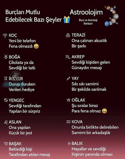 Burcuna göre seni ne mutlu eder?