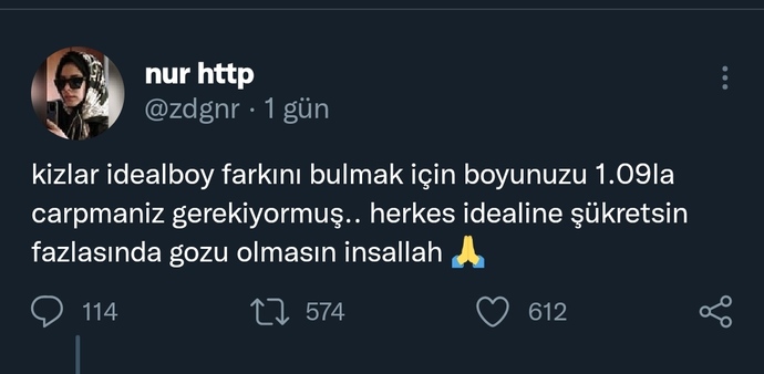 Sizin sevdiğinizin ideal boyu kaç?