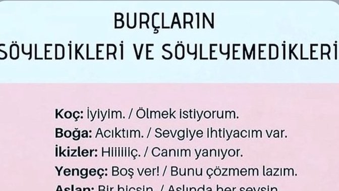 Burcuna göre söylediğin ama söyleyemediğin şeyler nedir?