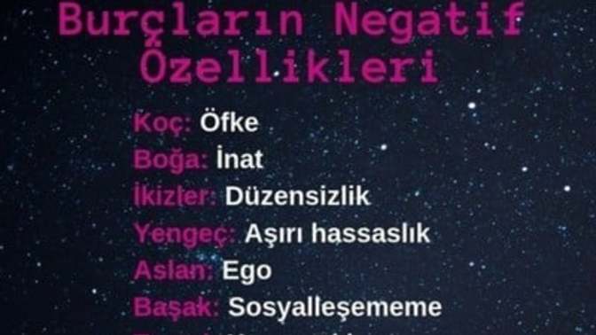 Burcuna göre negatif özelliğin ne?