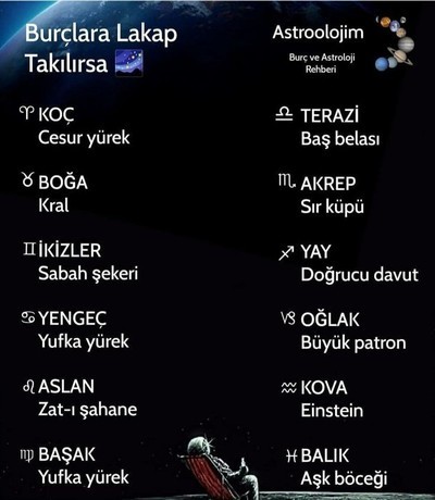 Burcuna göre lakabın ne olurdu?