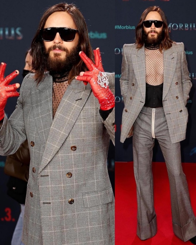 Jared Leto, başrolü olduğu Morbius filminin galasına katıldı! Tarzını nasıl buldunuz?