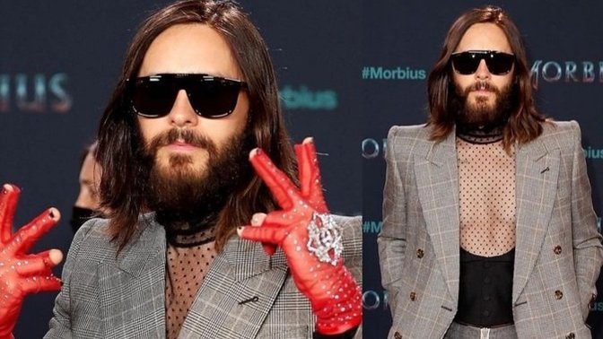 Jared Leto, başrolü olduğu Morbius filminin galasına katıldı! Tarzını nasıl buldunuz?