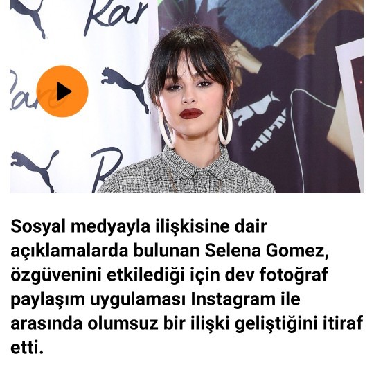 Selena Gomez Instagram beni olumsuz etkiliyor. dedi, sizce haklı mı?