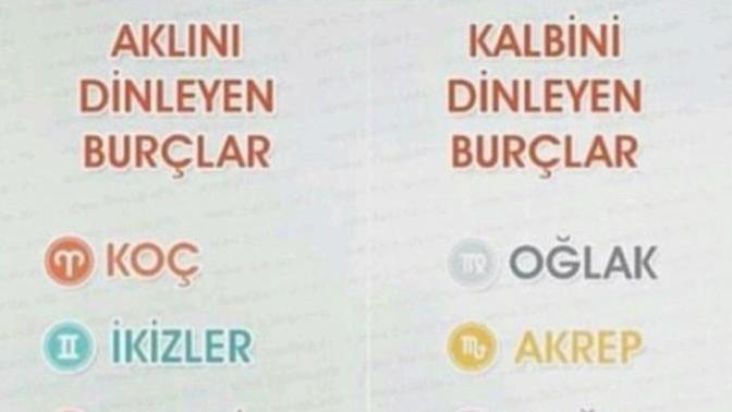 Burcunuza göre aklınızı mı yoksa kalbinizi mi dinlersiniz?