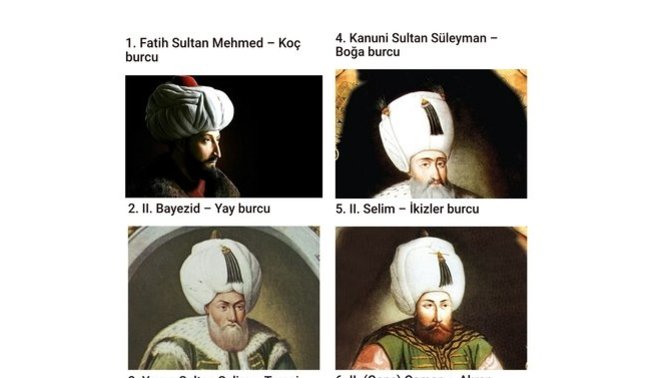 Hangi padişah ile burcunuz aynı?