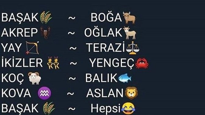 Size hangi burç çıkıyor😂😜?