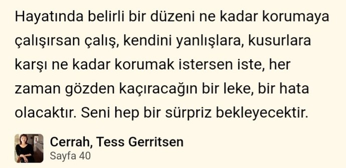 En sevdiğiniz kitabı ve içinden en sevdiğiniz bir cümleyi yazar mısınız?