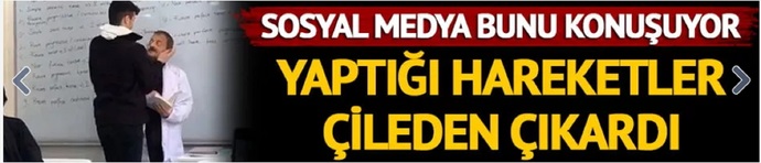Öğretmenine saygısız hareketler yapan öğrenci izleyenleri çıldırttı! Sizce neden böyle oluyor?