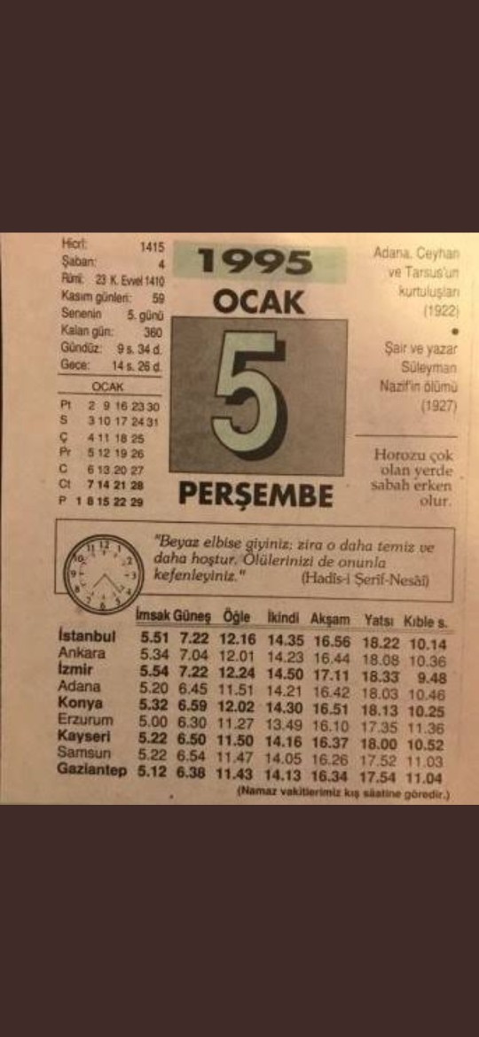 Bu tarihte kaç yaşındaydınız?