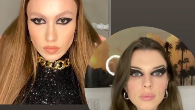 Kleopatra göz makyajı çok iddialı değil mi?