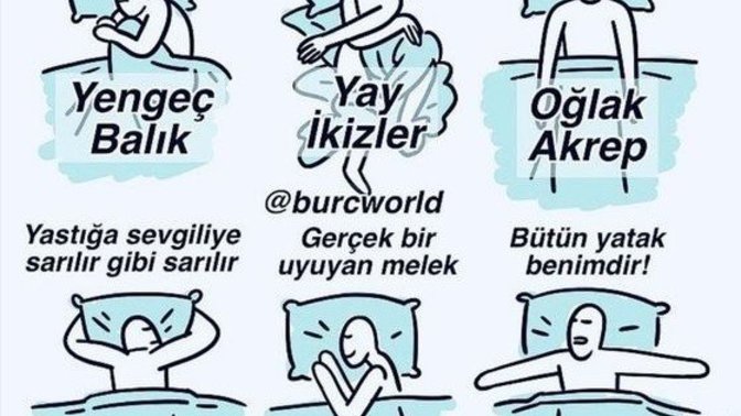 Burçlar yatakta nasıl uyurlar?