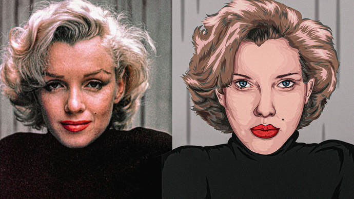 Marilyn Monroe çizimi olmuş mu?