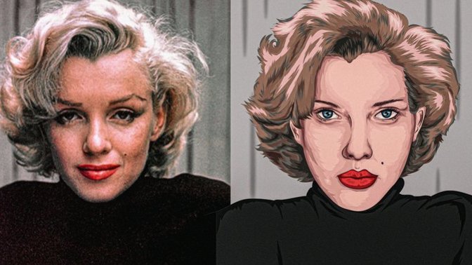 Marilyn Monroe çizimi olmuş mu?