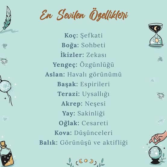 Burcuna göre en sevilen özelliğin ne?