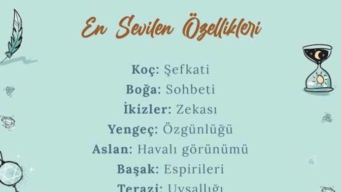 Burcuna göre en sevilen özelliğin ne?