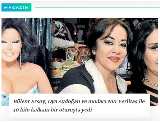 Bülent Ersoy ve Oya Aydoğan bir oturuşta on kilo kalkan yedi! Sen kaç kilo yersin?