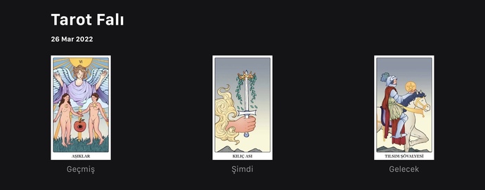 Tarot yorumlayabilenler bakabilir mi (üç kart)?