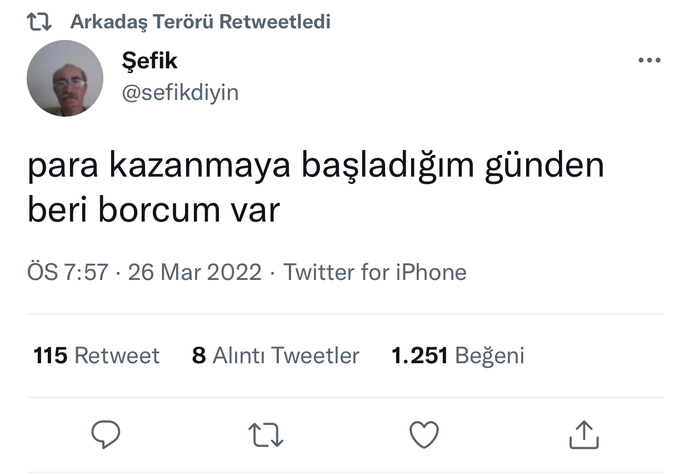 Ne zamandan beri borcun var?