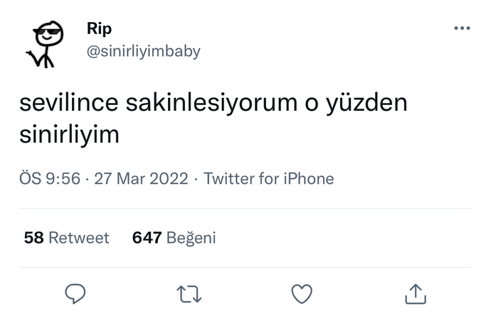 Sevilince sakinleşseydin, şu an sakin mi olurdun yoksa sinirli mi?