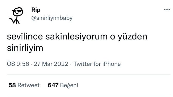 Sevilince sakinleşseydin, şu an sakin mi olurdun yoksa sinirli mi?