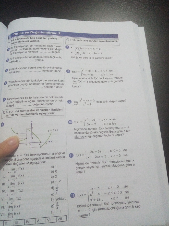 12. Sınıf matematik sınavı sorularım için bişey danışmam lazım?