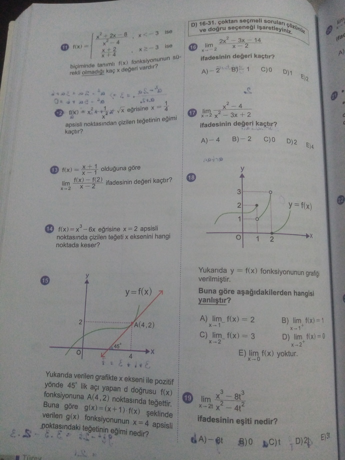 12. Sınıf matematik sınavı sorularım için bişey danışmam lazım?