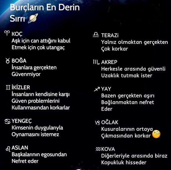 Burçların en derin sırrı nedir?