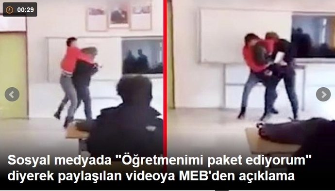 Sınıfa girerken paketlenen öğretmen için açıklama geldi! Sizce okullar neden böyle oldu?