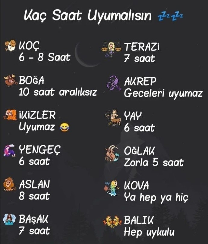 Burcuna göre kaç saat uyumalısın?