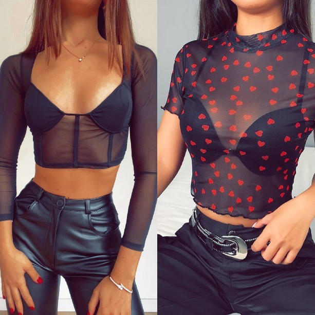 Yazları trend olan, transparan crop top modasına cesaret edebiliyor musunuz?