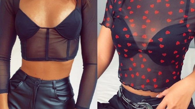 Yazları trend olan, transparan "crop top" modasına cesaret edebiliyor musunuz?