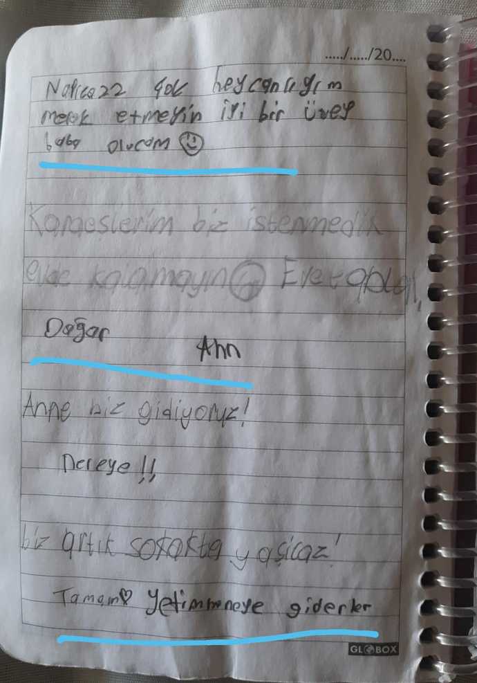 Sizce bunu yazan çocuk tacize mi maruz kalıyordur?