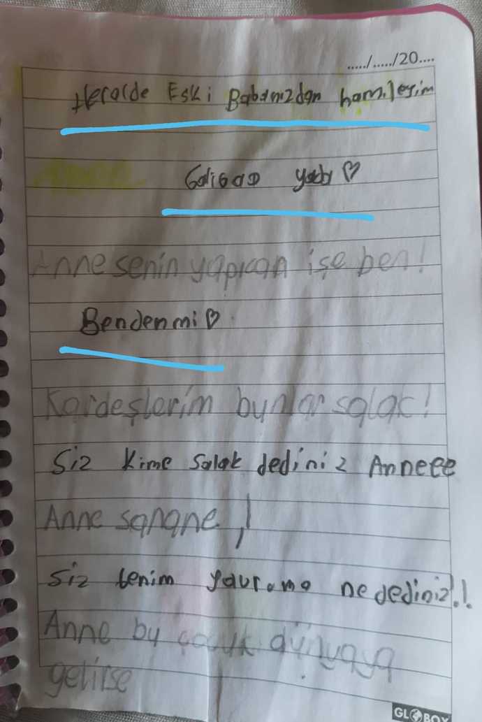 Sizce bunu yazan çocuk tacize mi maruz kalıyordur?